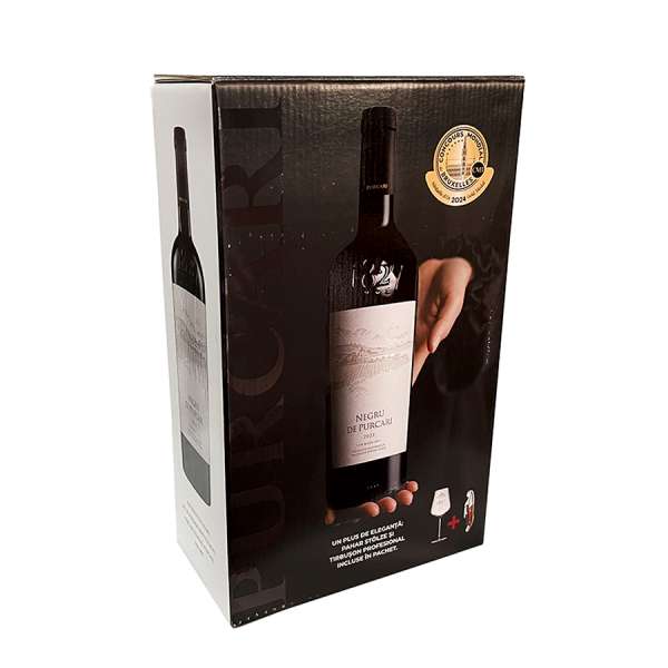Confezione regalo Negru de Purcari con Tirabuscion Cavatappi e Calice - immagine 2
