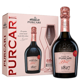 Confezione regalo Cuvée de Purcari Rosé Brut con 2 Calici